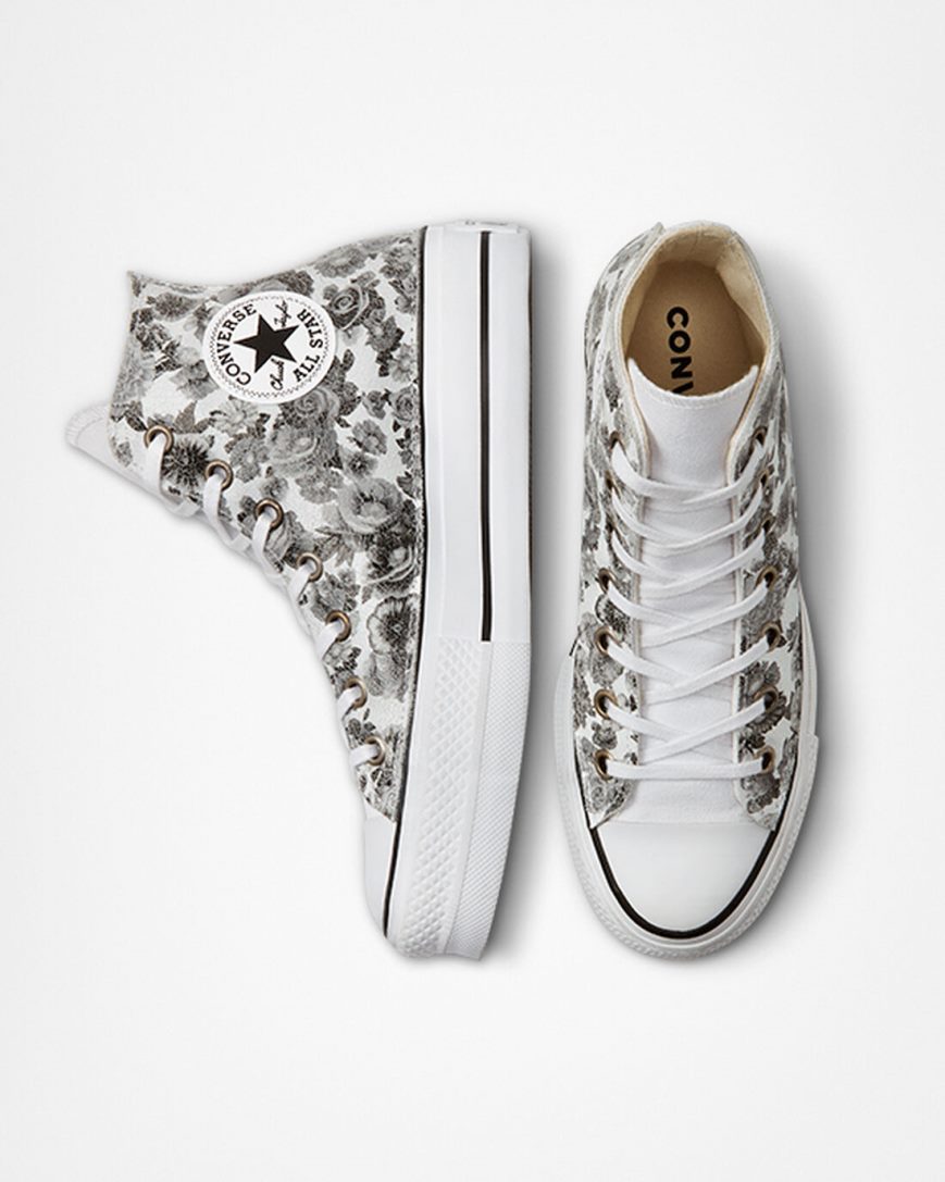 Topanky Na Platforme Converse Chuck Taylor All Star Lift LTD Floral Vysoke Damske Kvetinové | SK MXBZ117